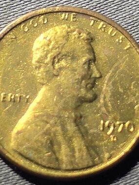 Lincoln Wheat Cent 1970-D Gold-Toned Collectible Coin